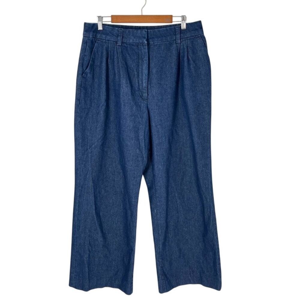 Favorite Daughter The Favorite Shortie Wide Leg Denim Trouser Pant Size 16